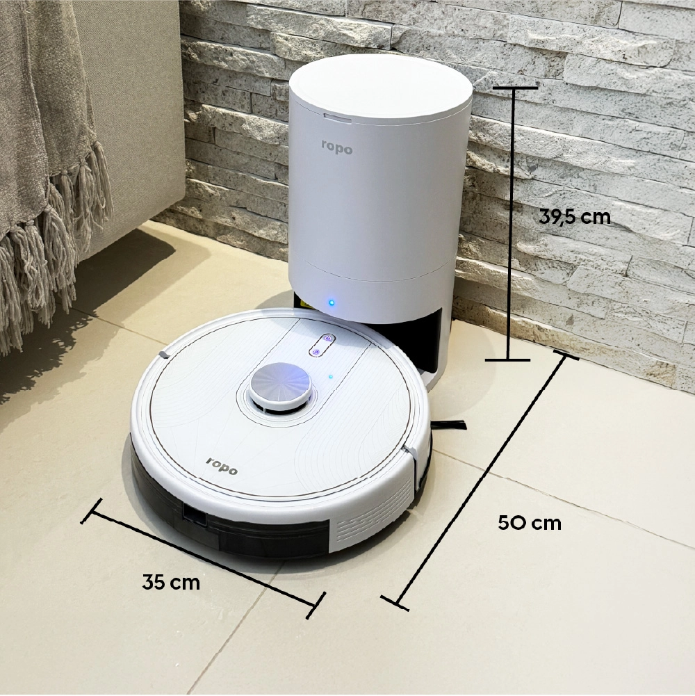 Robô Aspirador Ropo Glass 5 Pro Branco 110V